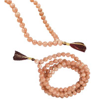 Sunstone Necklace Mala